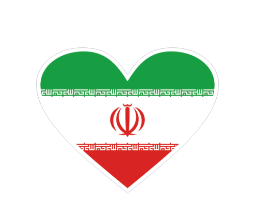 Przejdź do produktu Naklejka Serce z Flagą 10 cm - Iran