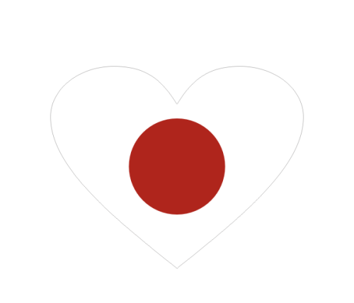 Przejdź do produktu Naklejka Serce z Flagą 10 cm - Japonia