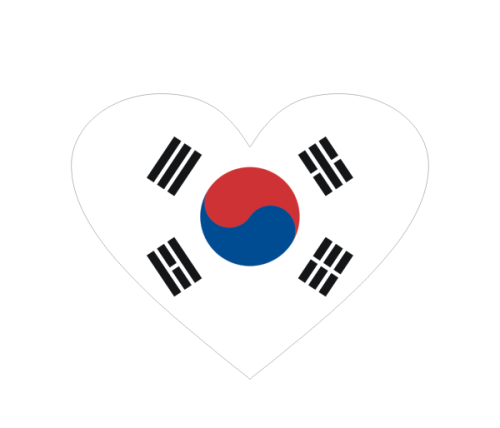 Przejdź do produktu Naklejka Serce z Flagą 10 cm - Korea Południowa