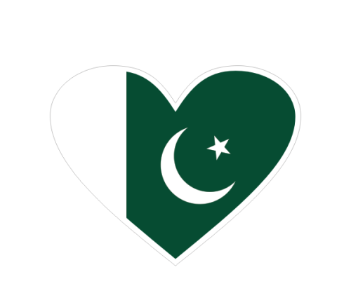 Przejdź do produktu Naklejka Serce z Flagą 10 cm - Pakistan