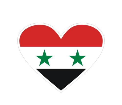 Przejdź do produktu Naklejka Serce z Flagą 10 cm - Syria