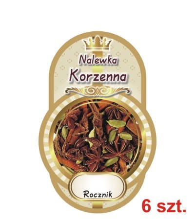 Przejdź do produktu Etykiety na Nalewki nr 453 korzenna 6 szt.
