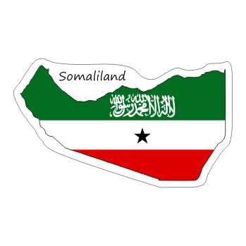 Przejdź do produktu Naklejka Kontur z Flagą - Somaliland 8 cm