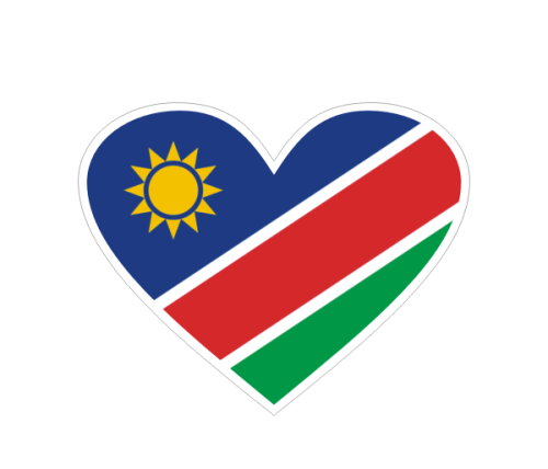 Przejdź do produktu Naklejka Serce z Flagą 10 cm - Namibia