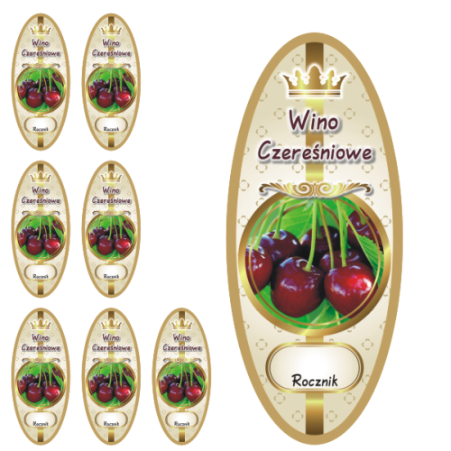 Przejdź do produktu Etykiety na Wino nr 974 Czereśniowe 8 szt.