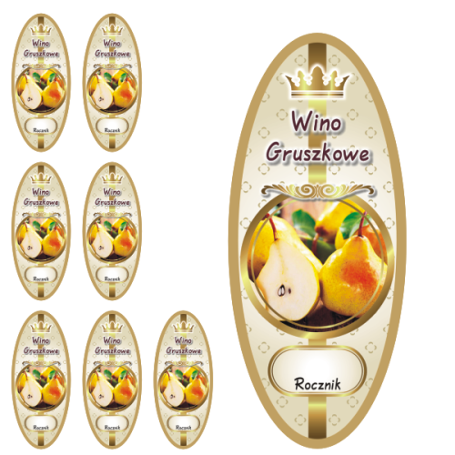 Przejdź do produktu Etykiety na Wino nr 975 Gruszkowe 8 szt.