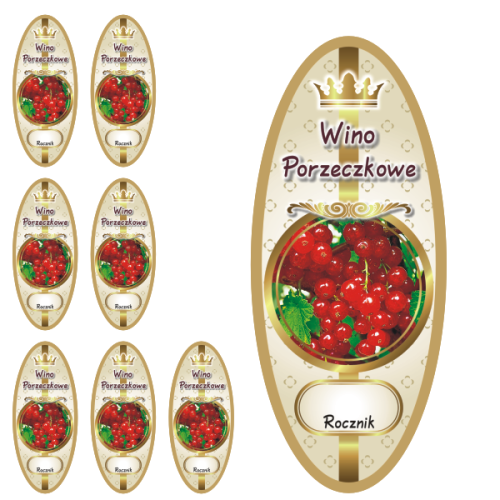 Przejdź do produktu Etykiety na Wino nr 979 Porzeczkowe Czerwone 8 szt.