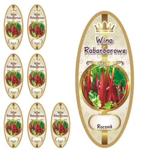 Przejdź do produktu Etykiety na Wino nr 980 Rabarbarowe 8 szt.