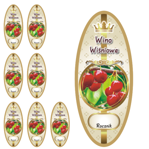 Przejdź do produktu Etykiety na Wino nr 985 Wiśniowe 8 szt.