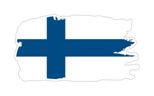Przejdź do produktu Naklejka Ghost z flagą 13 cm - Finlandia