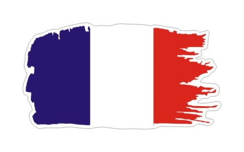 Przejdź do produktu Naklejka Ghost z flagą 13 cm - Francja