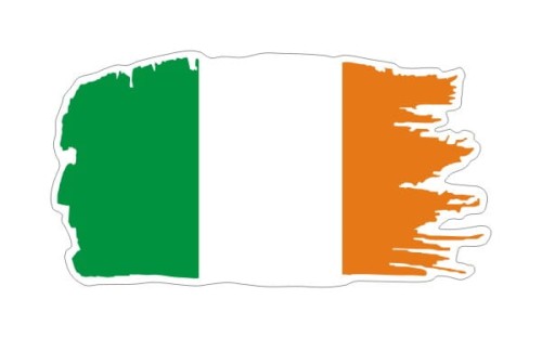 Przejdź do produktu Naklejka Ghost z flagą 13 cm - Irlandia