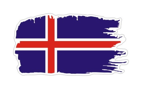 Przejdź do produktu Naklejka Ghost z flagą 13 cm - Islandia