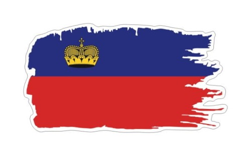 Przejdź do produktu Naklejka Ghost z flagą 13 cm - Liechtenstein