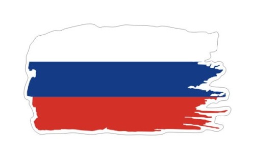 Przejdź do produktu Naklejka Ghost z flagą 13 cm - Rosja