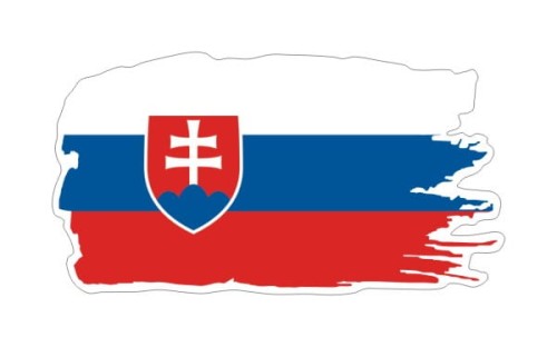 Przejdź do produktu Naklejka Ghost z flagą 13 cm - Słowacja