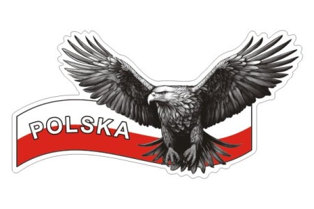 Polska 16 cm orzeł z flagą i napisem Polska 1.jpg