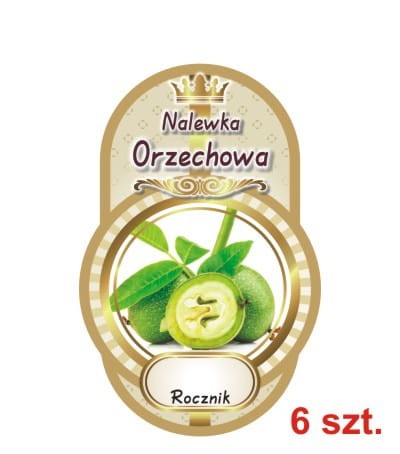 Przejdź do produktu Etykiety na Nalewki nr 472 orzechowa 6 szt.