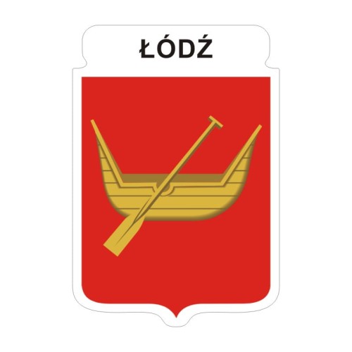 Przejdź do produktu Naklejka Herb 12 cm - Łódź