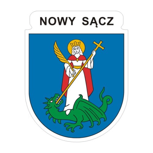 Przejdź do produktu Naklejka Herb 12 cm - Nowy Sącz
