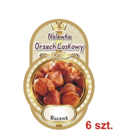 Przejdź do produktu Etykiety na Nalewki nr 473 z orzecha laskowego 6 szt.