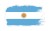 Stylowa naklejka wodoodporna w stylu Ghost szerokości 13 cm z flagą Argentyny. Flaga państwa Argentyna otoczona jest białą obwódką.