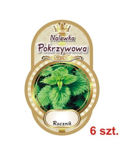 Przejdź do produktu Etykiety na Nalewki nr 479 pokrzywowa 6 szt.