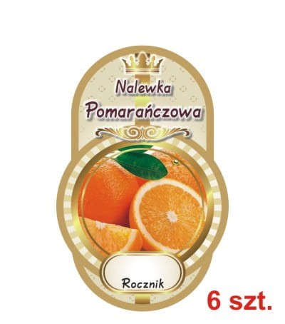 Przejdź do produktu Etykiety na Nalewki nr 480 pomarańczowa 6 szt.