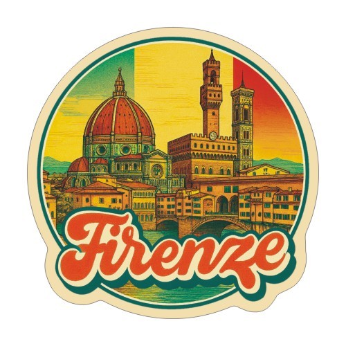 Przejdź do produktu Naklejka 8 cm okrągła Florencja