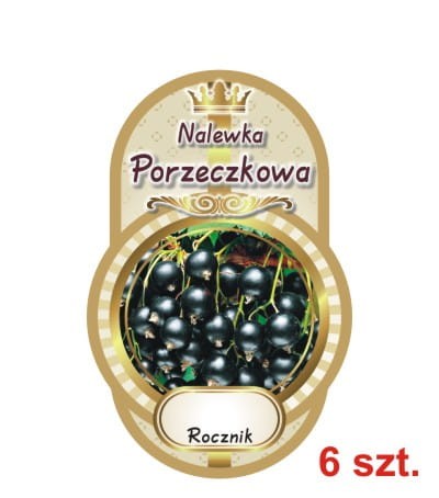Przejdź do produktu Etykiety na Nalewki nr 482 porzeczkowa czarna 6 szt.