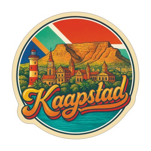 Przejdź do produktu Naklejka 8 cm okrągła Kapsztad