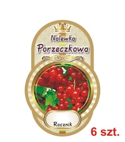 Przejdź do produktu Etykiety na Nalewki nr 483 porzeczkowa czerwona 6 szt.