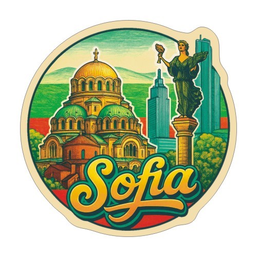 Przejdź do produktu Naklejka 8 cm okrągła Sofia