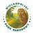 Okrągła, wodoodporna naklejka Wielkopolski Park Narodowy z Puszczykiem Zwyczajnym, jako symbol parku.