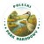 Okrągła, wodoodporna naklejka Poleski Park Narodowy z żurawiem, jako symbol parku.