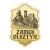 Naklejka Zamek Olsztyn koło Częstochowy w stylu ryciny w odcieniach sepii. Naklejka jest wodoodporna, z kremową obwódką.