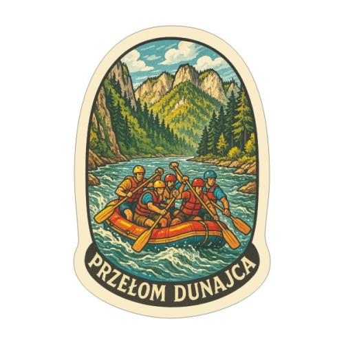 Przejdź do produktu Naklejka Przełom Dunajca z pontonem - 8 cm