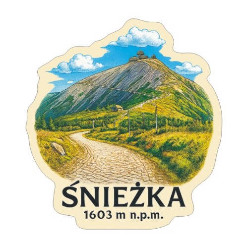 Przejdź do produktu Naklejka Śnieżka ze szlakiem - 8 cm