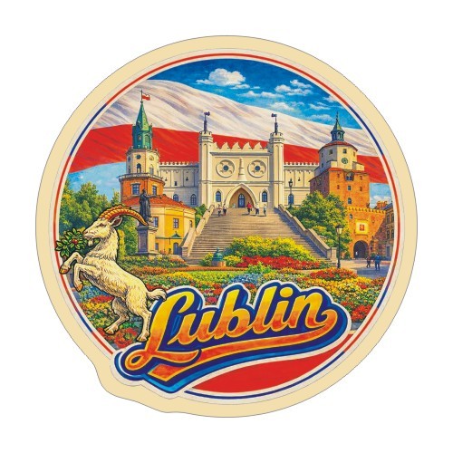 Przejdź do produktu Naklejka 8 cm okrągła Lublin