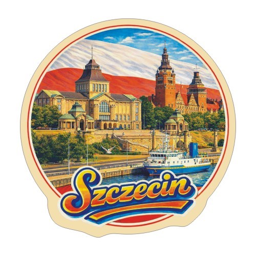 Przejdź do produktu Naklejka 8 cm okrągła Szczecin