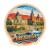 Naklejka Szczecin z symbolami tego miasta, napisem Szczecin i flagą Polski w tle. Naklejka jest wodoodporna, okrągła i kolorowa z kremową obwódką.