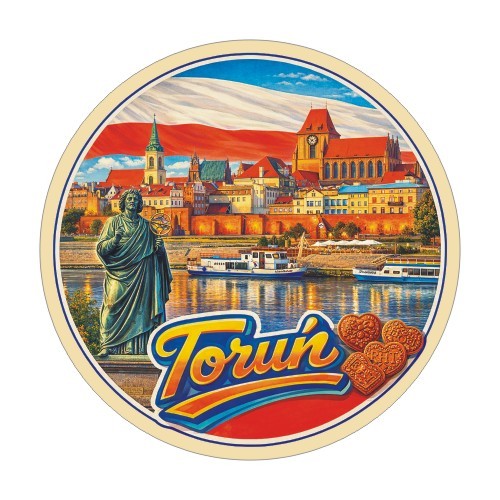 Przejdź do produktu Naklejka 8 cm okrągła Toruń