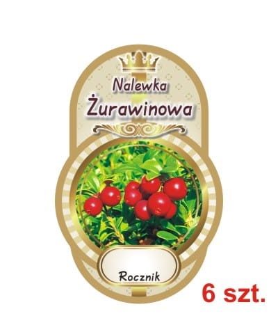 Przejdź do produktu Etykiety na Nalewki nr 498 żurawinowa 6 szt.