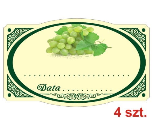 Przejdź do produktu Etykiety na Przetwory nr 15 winogrona 4 szt.