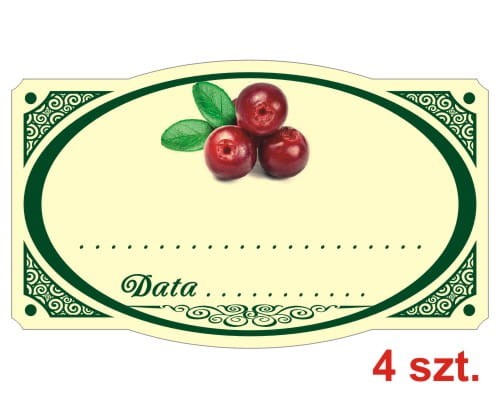 Przejdź do produktu Etykiety na Przetwory nr 17 żurawina 4 szt.