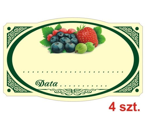 Przejdź do produktu Etykiety na Przetwory nr 18 mix owocowy 4 szt.