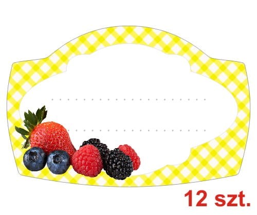 Przejdź do produktu Etykiety na Przetwory nr 105 owoce 12 szt.