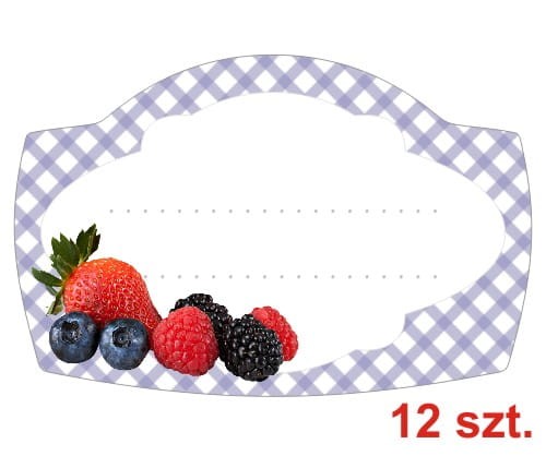 Przejdź do produktu Etykiety na Przetwory nr 107 owoce 12 szt.