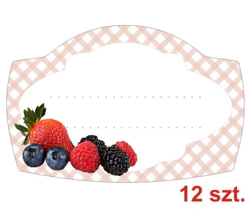 Przejdź do produktu Etykiety na Przetwory nr 108 owoce 12 szt.